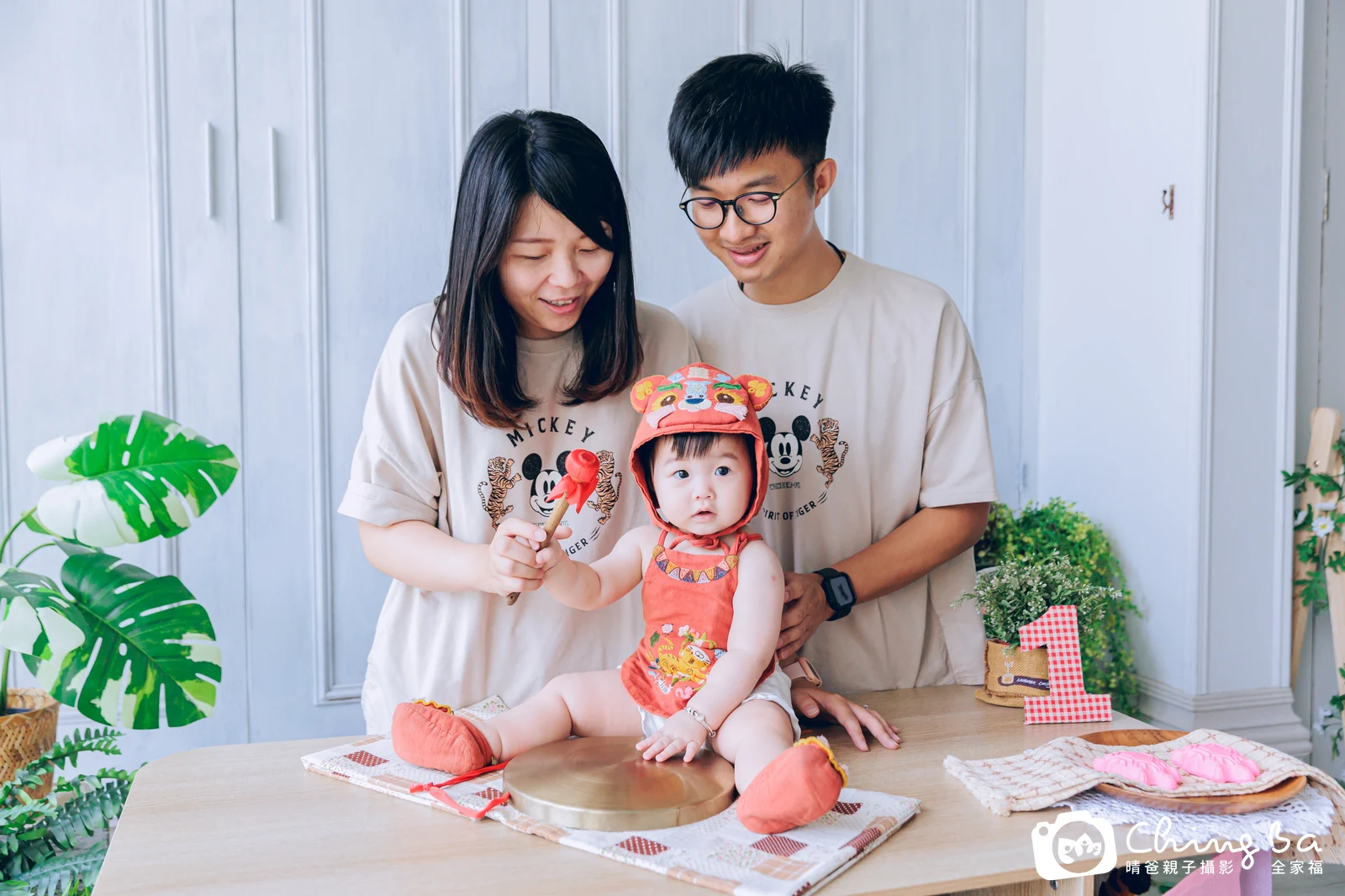 妞妞的台中小家庭抓周拍攝現場