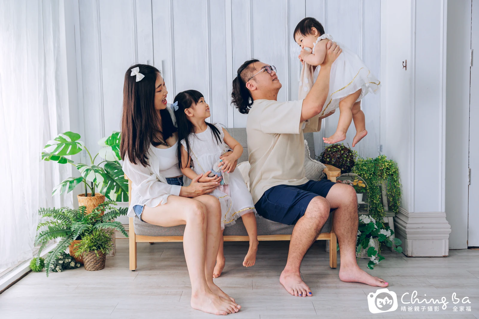 童童的台中小家庭抓周拍攝現場