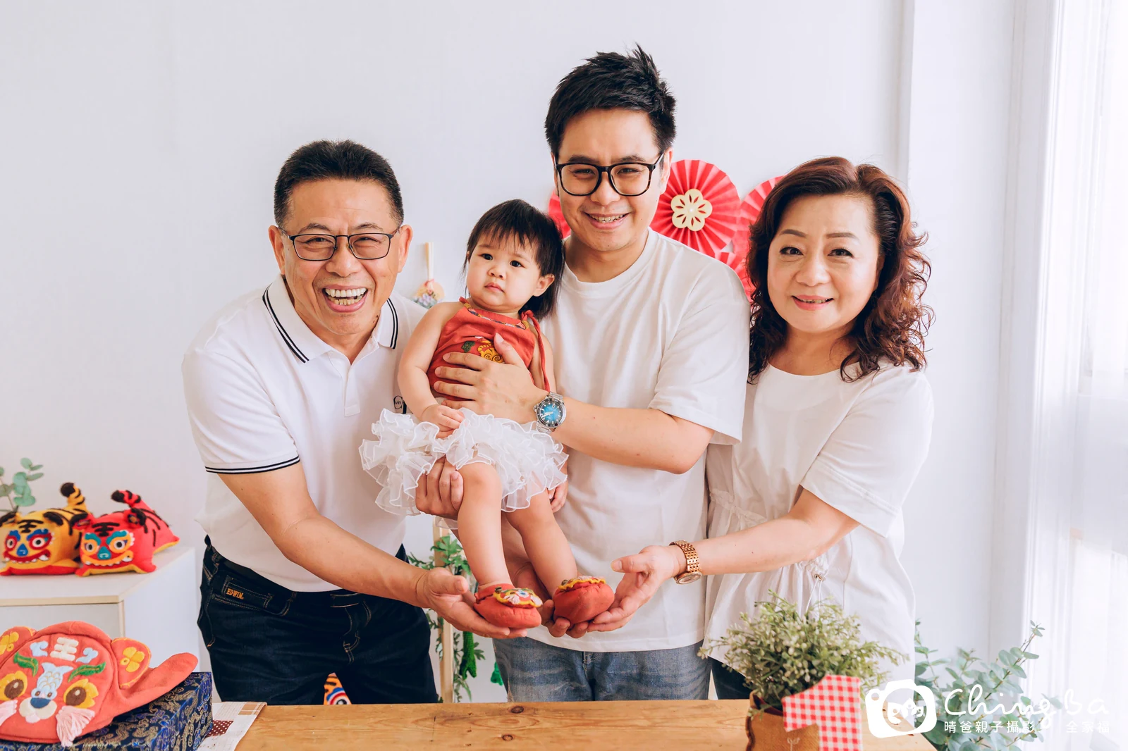 恩恩的台中小家庭抓周拍攝現場