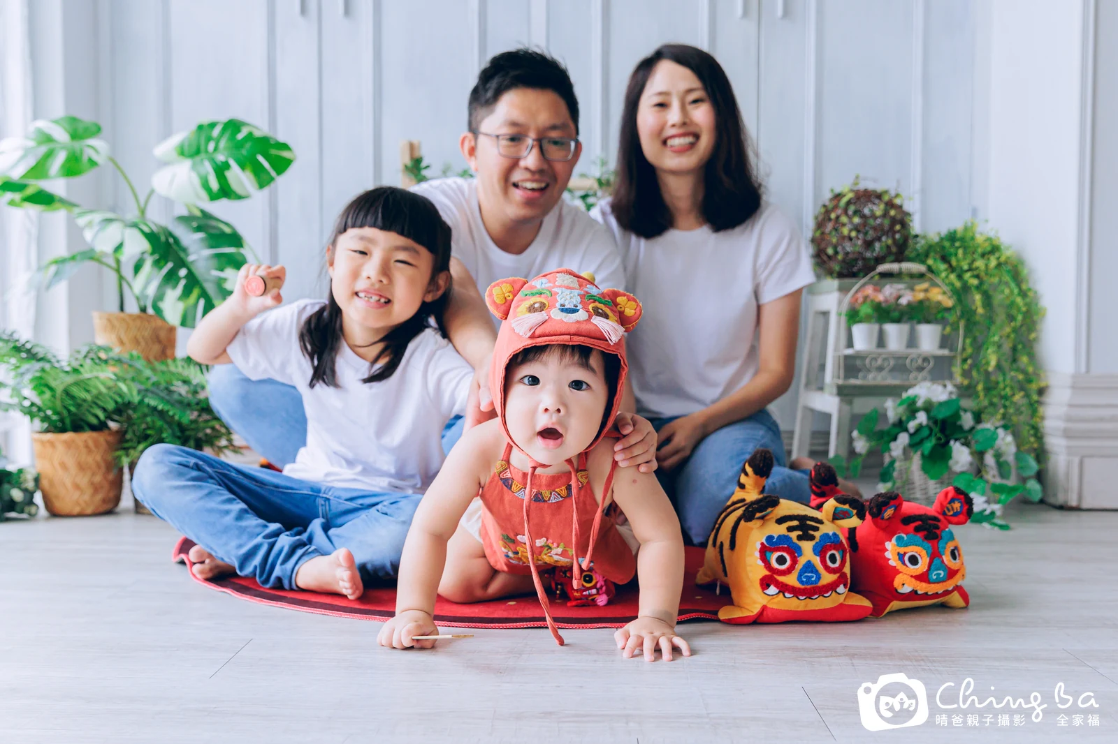 宥宥的台中小家庭抓周拍攝現場