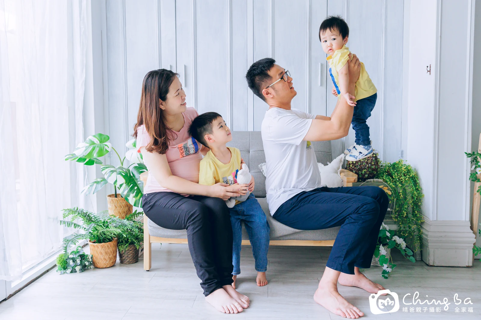 陞的台中小家庭抓周拍攝現場