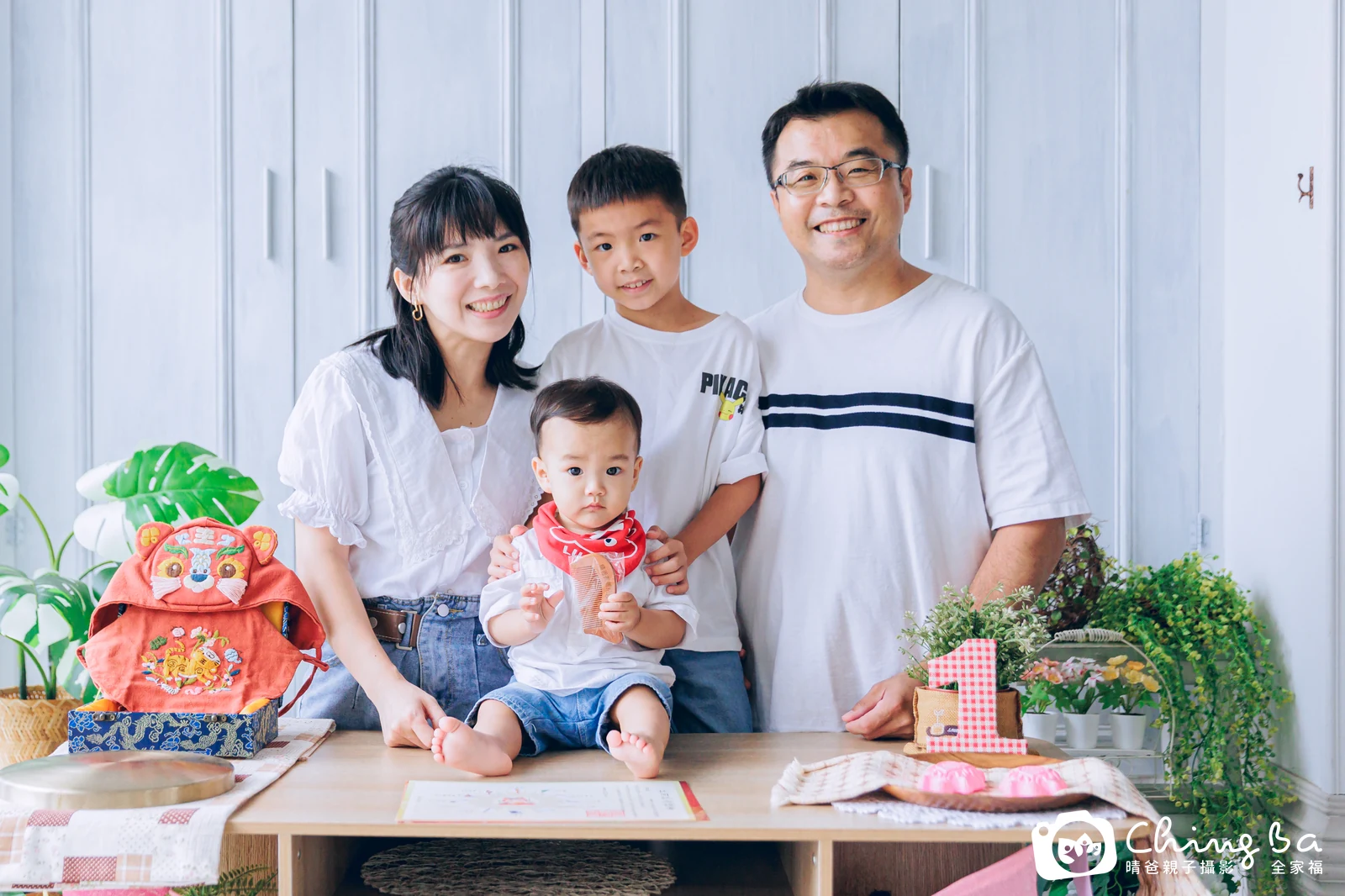布布的台中小家庭抓周拍攝現場