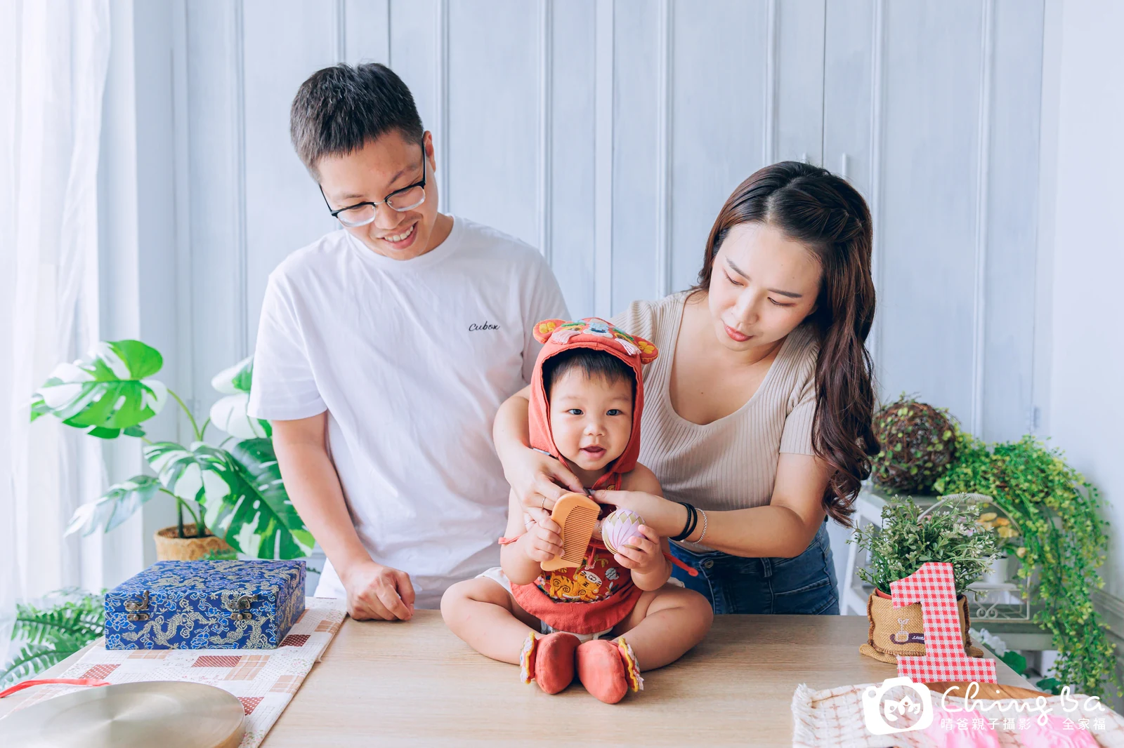 叡叡的台中小家庭抓周拍攝現場