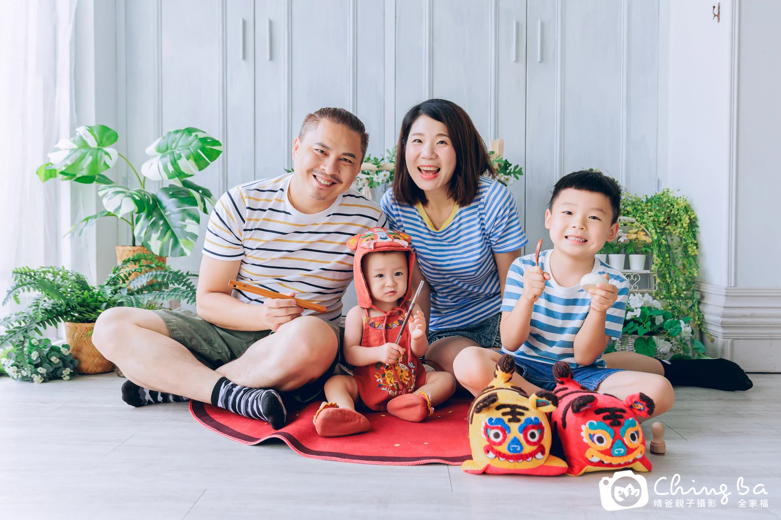 二嘟的台中小家庭抓周拍攝現場