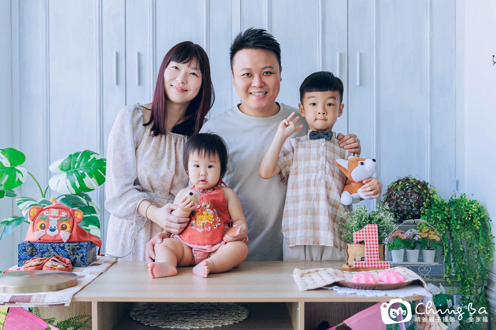 溦溦的台中小家庭抓周拍攝現場