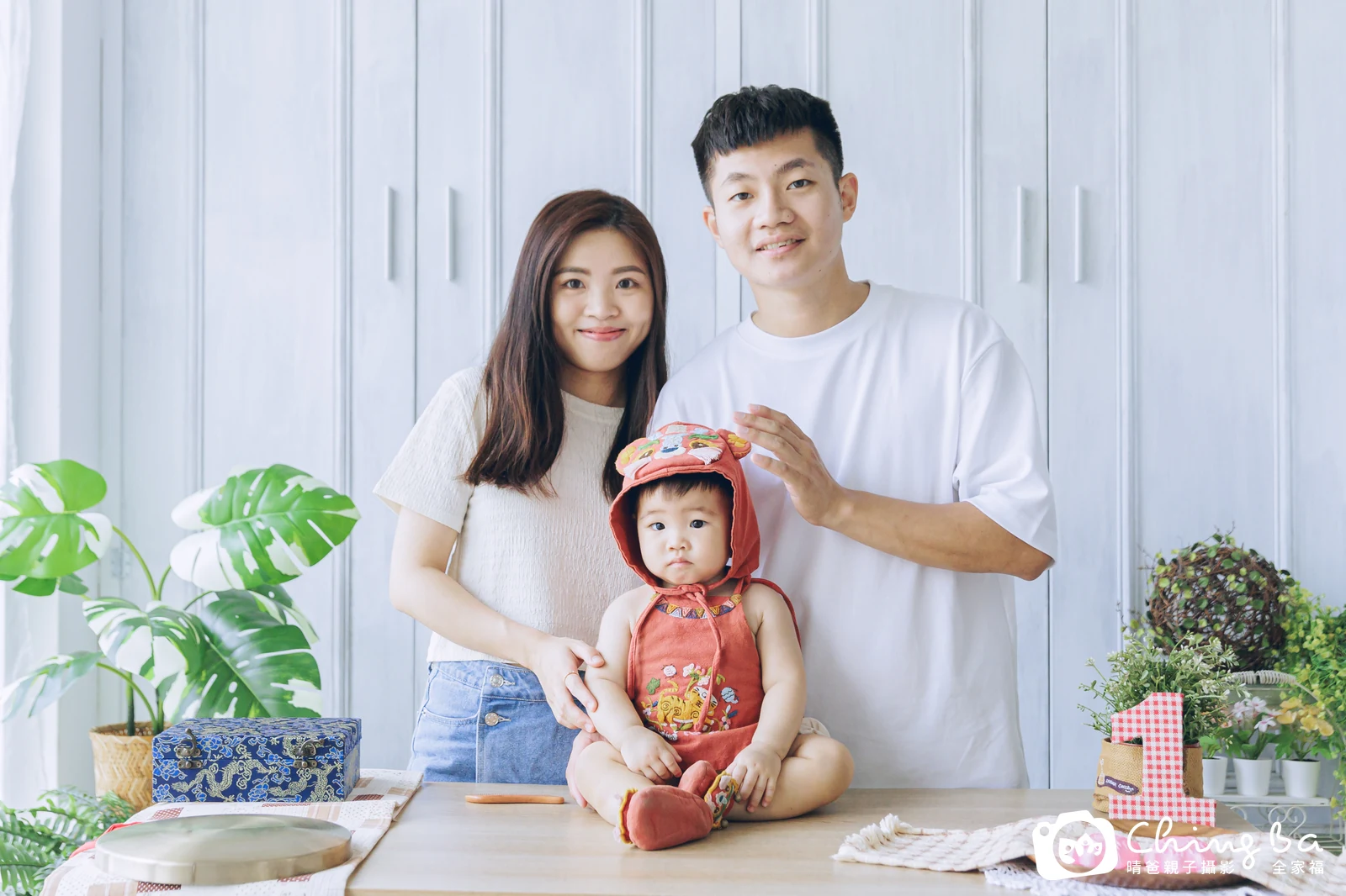 新的台中小家庭抓周拍攝現場