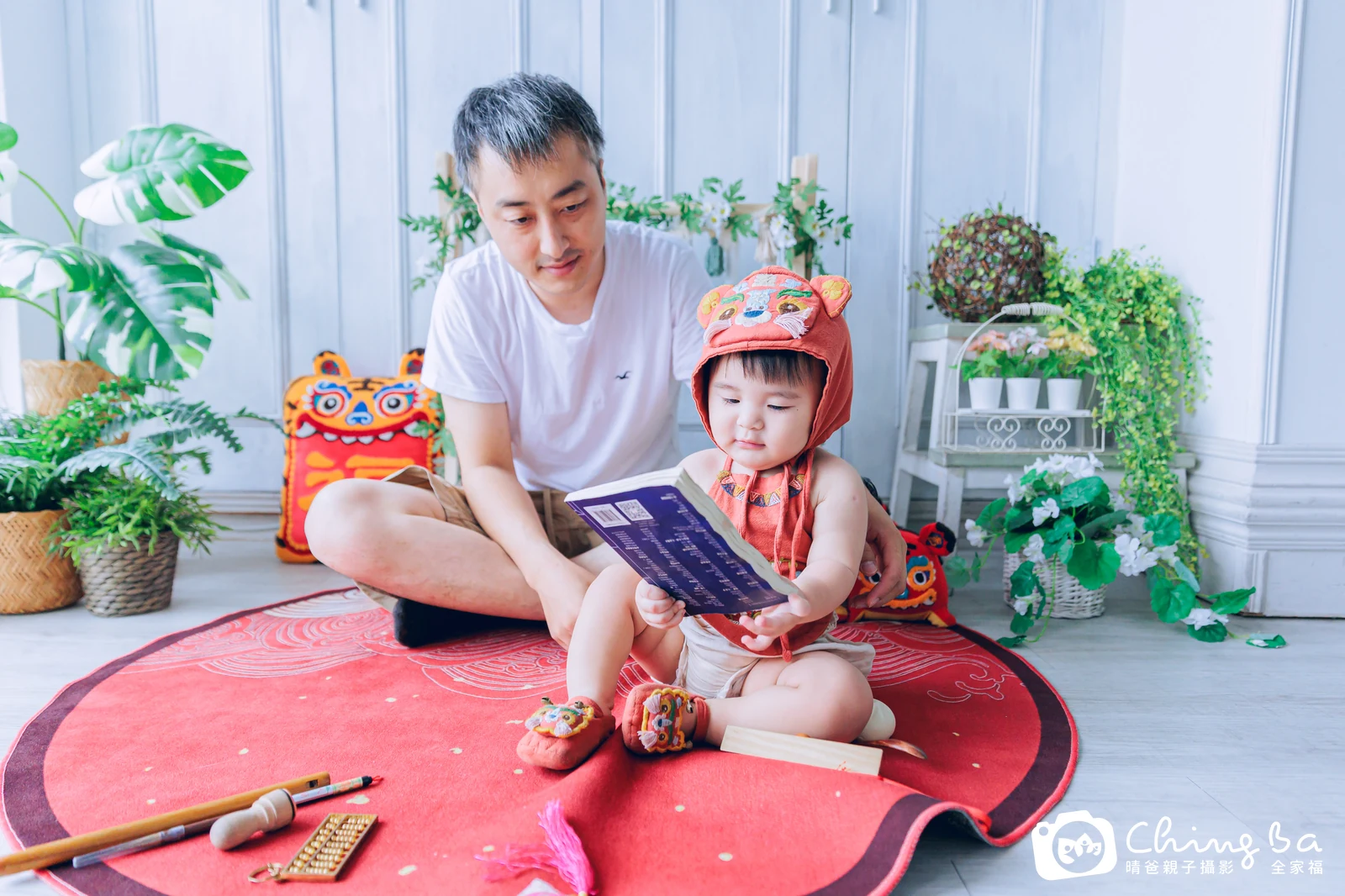 布布的台中小家庭抓周拍攝現場