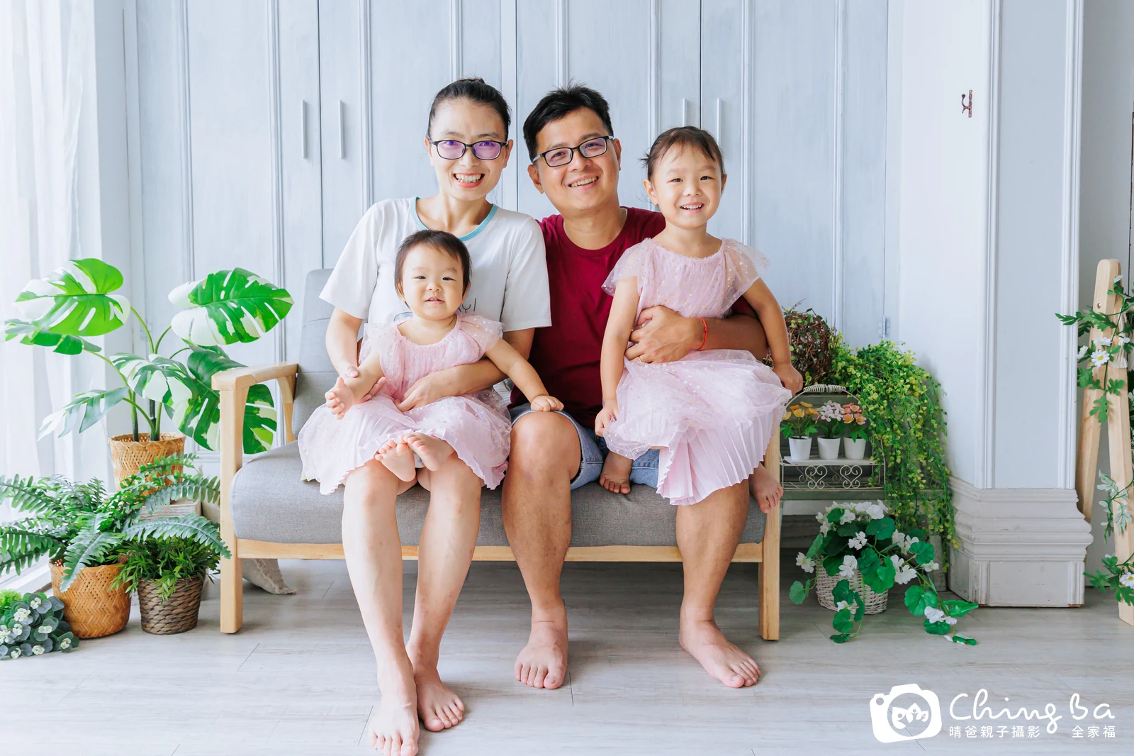 貨子的台中小家庭抓周拍攝現場