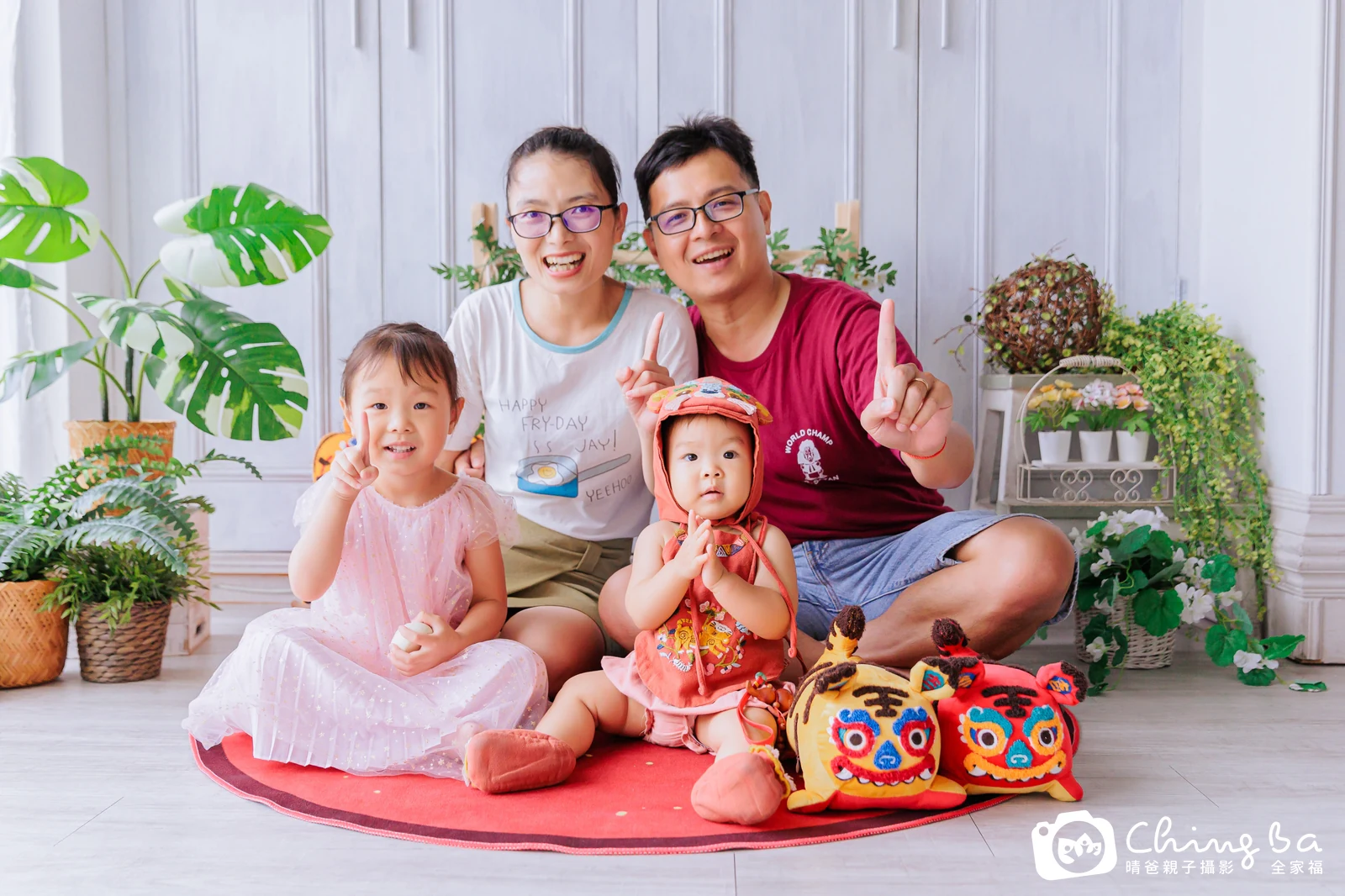 貨子的台中小家庭抓周拍攝現場