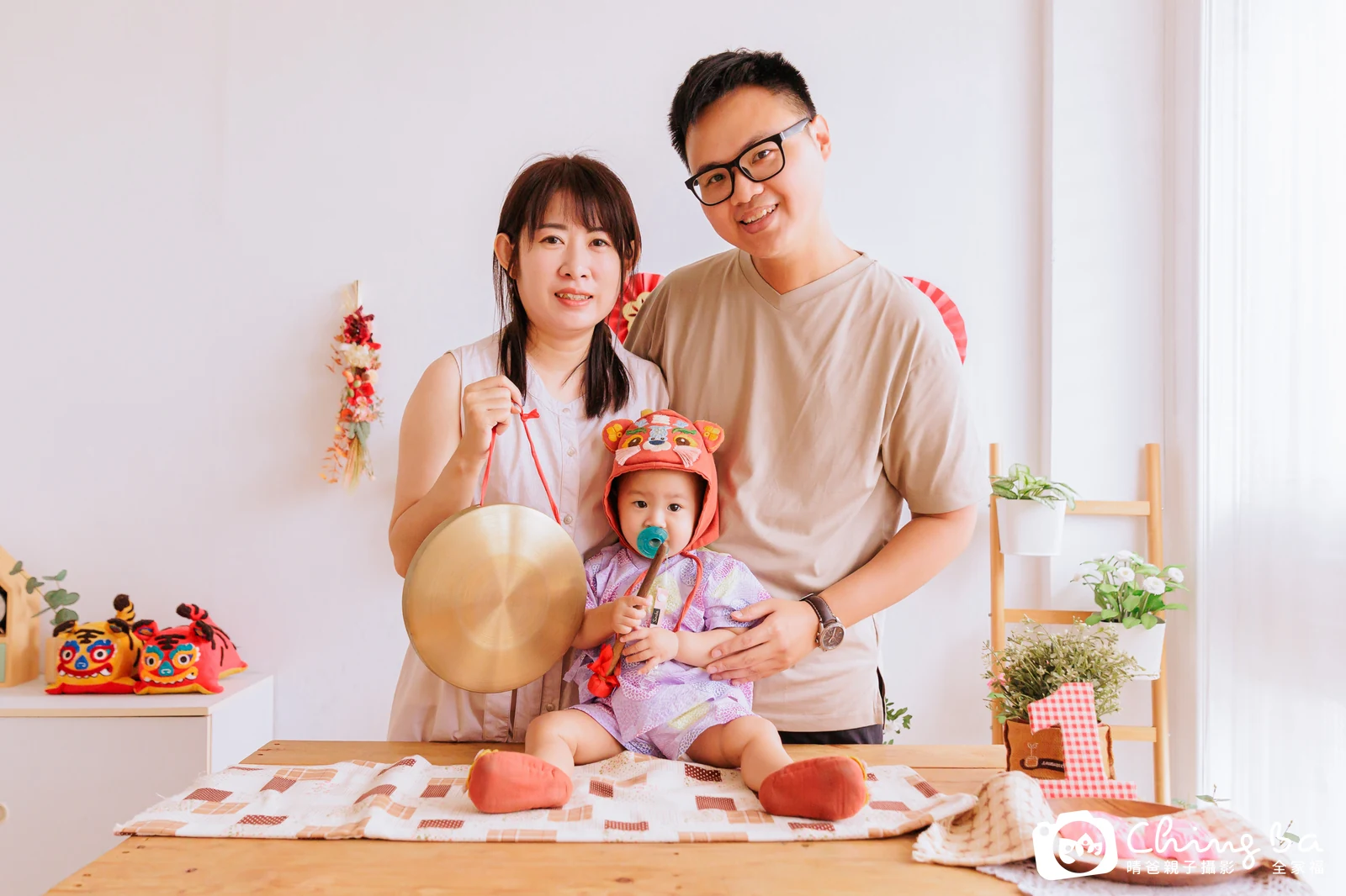 Momo的台中小家庭抓周拍攝現場