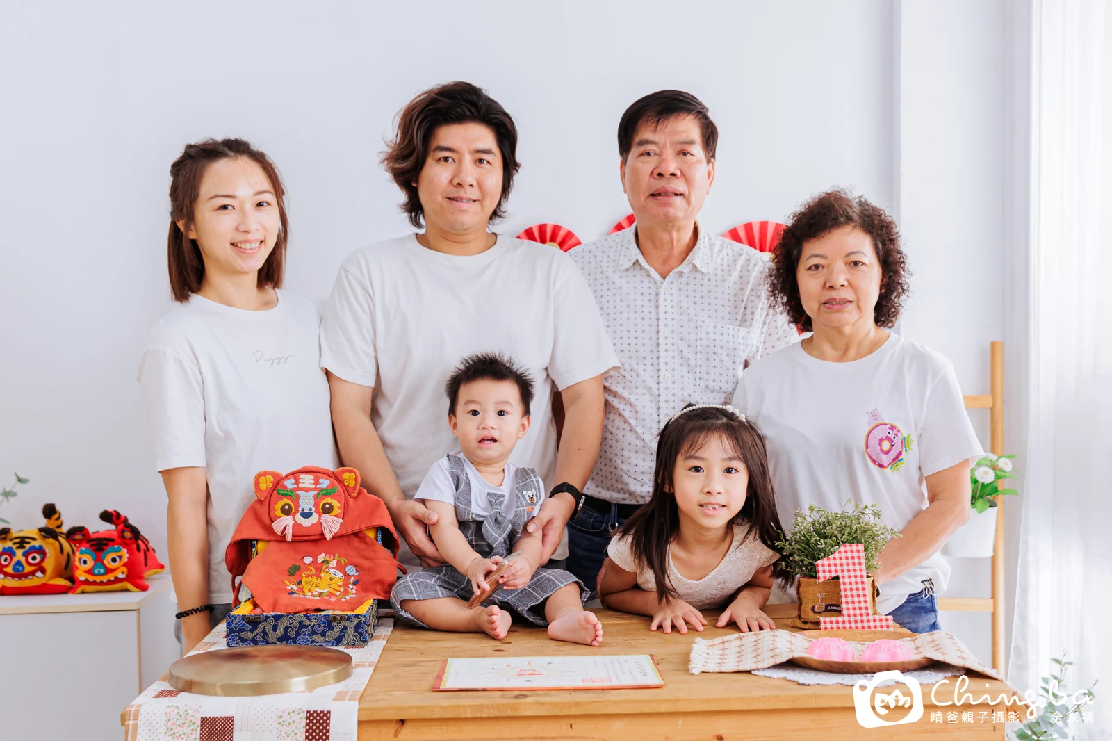 睿睿的台中小家庭抓周拍攝現場