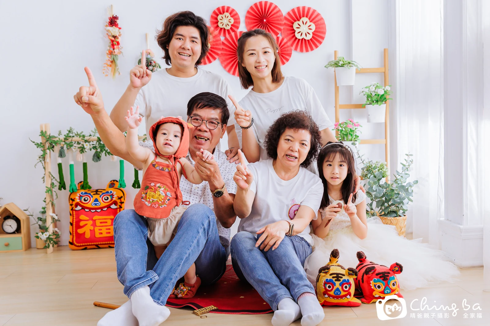 睿睿的台中小家庭抓周拍攝現場