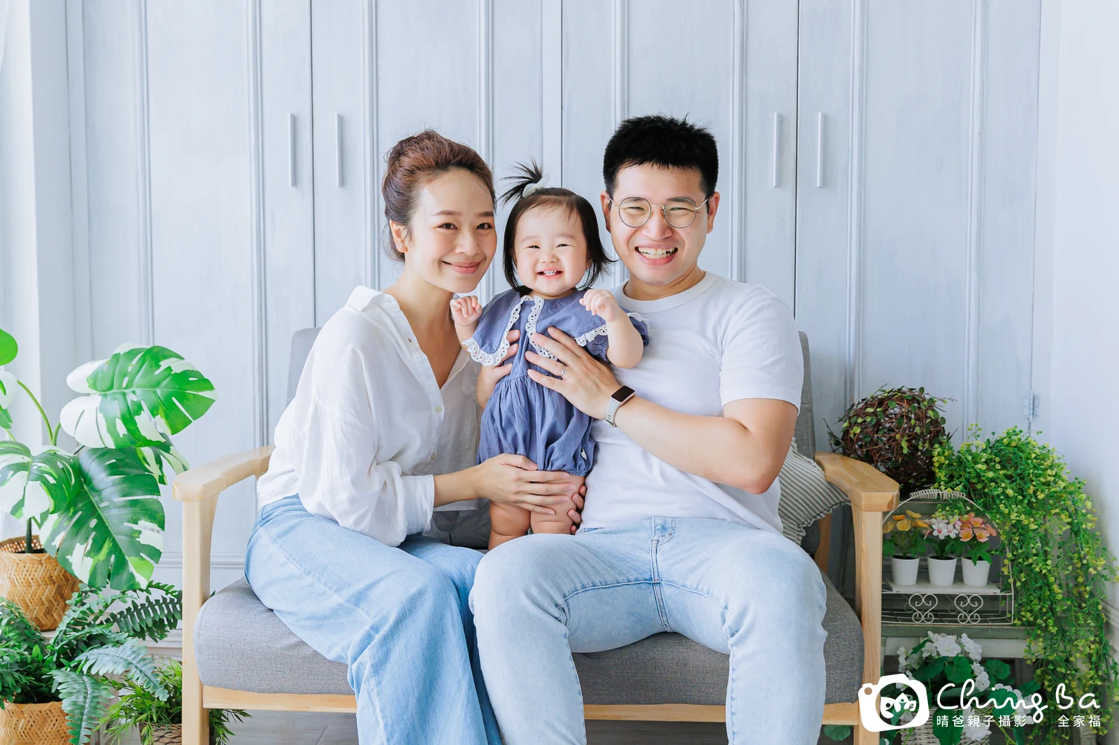 沐沐 1 歲寶貝 台中小家庭抓周紀念照｜晴爸親子攝影