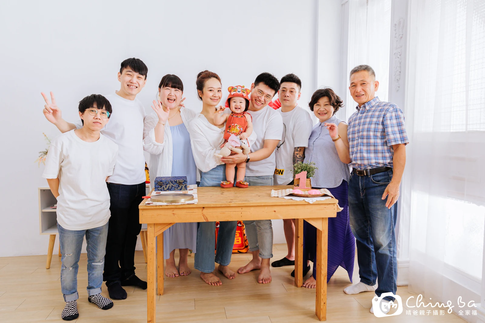 沐沐的台中小家庭抓周拍攝現場