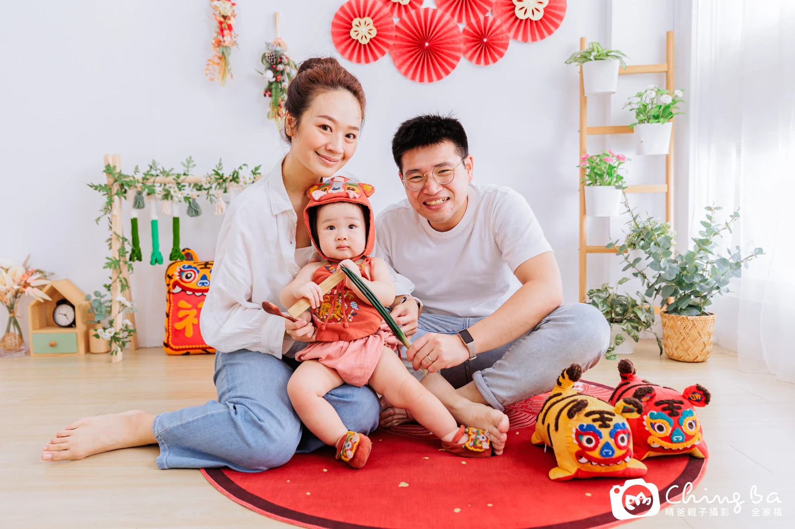 沐沐的台中小家庭抓周拍攝現場