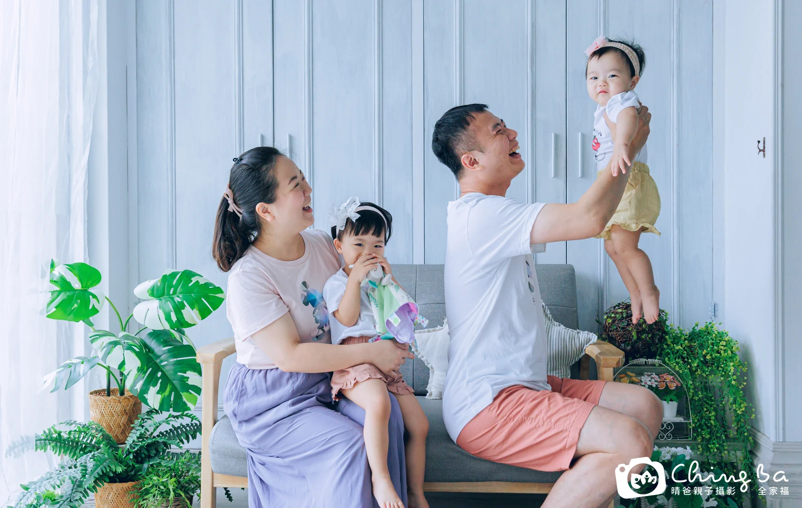 荳荳的台中小家庭抓周拍攝現場
