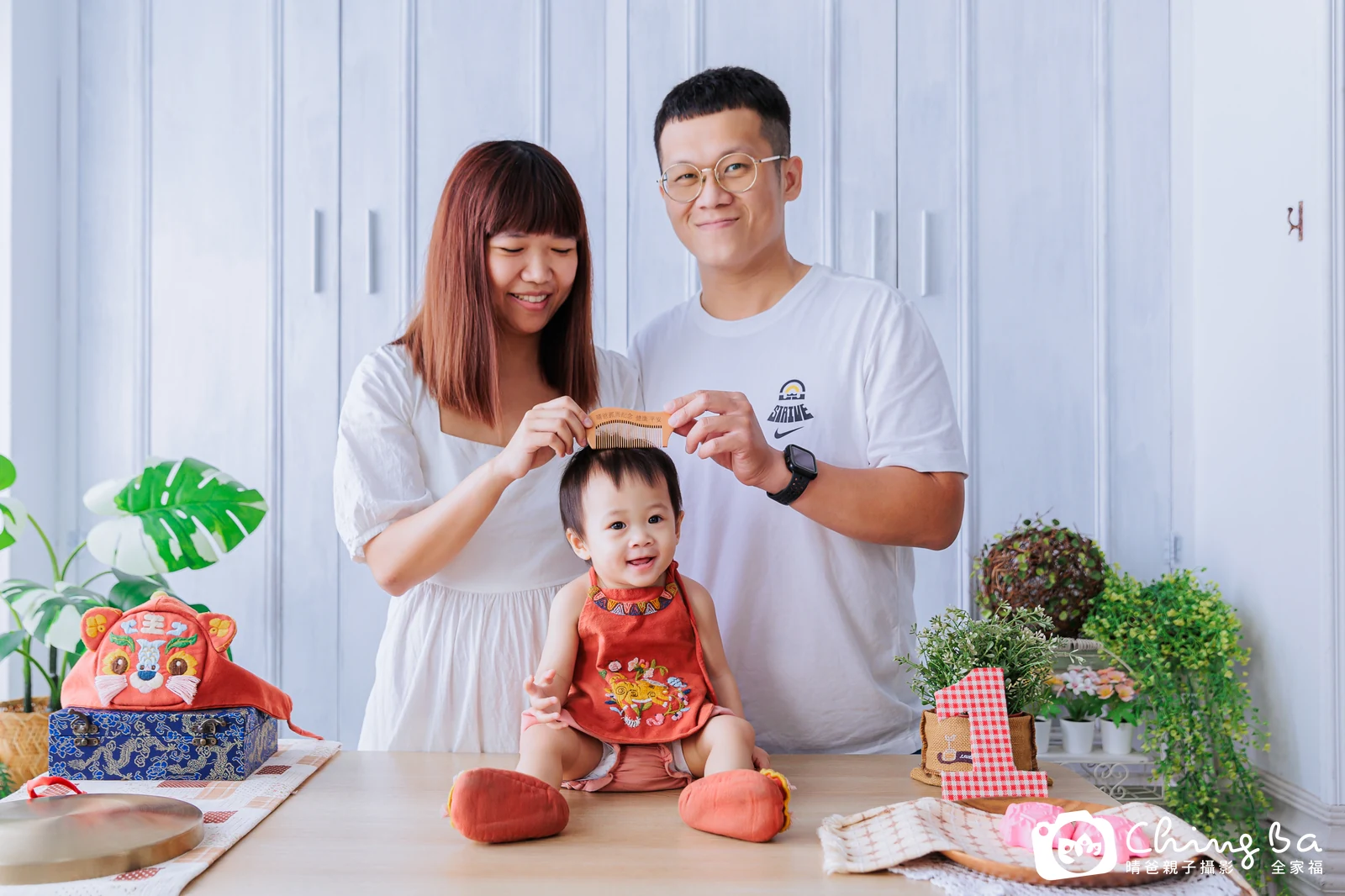 玥的台中小家庭抓周拍攝現場