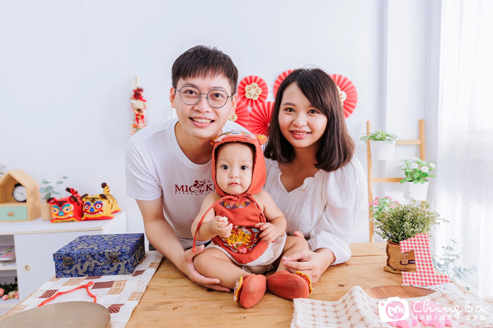 丞丞的台中小家庭抓周拍攝現場