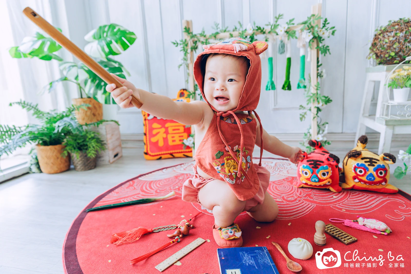 彤彤的抓周時光——晴爸親子攝影