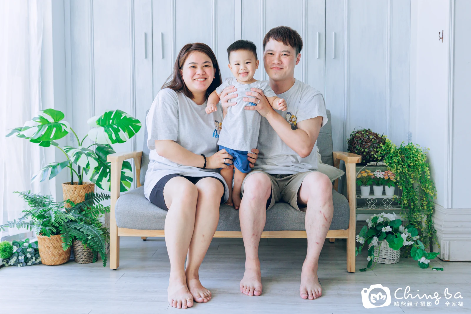虎寶的台中小家庭抓周拍攝現場