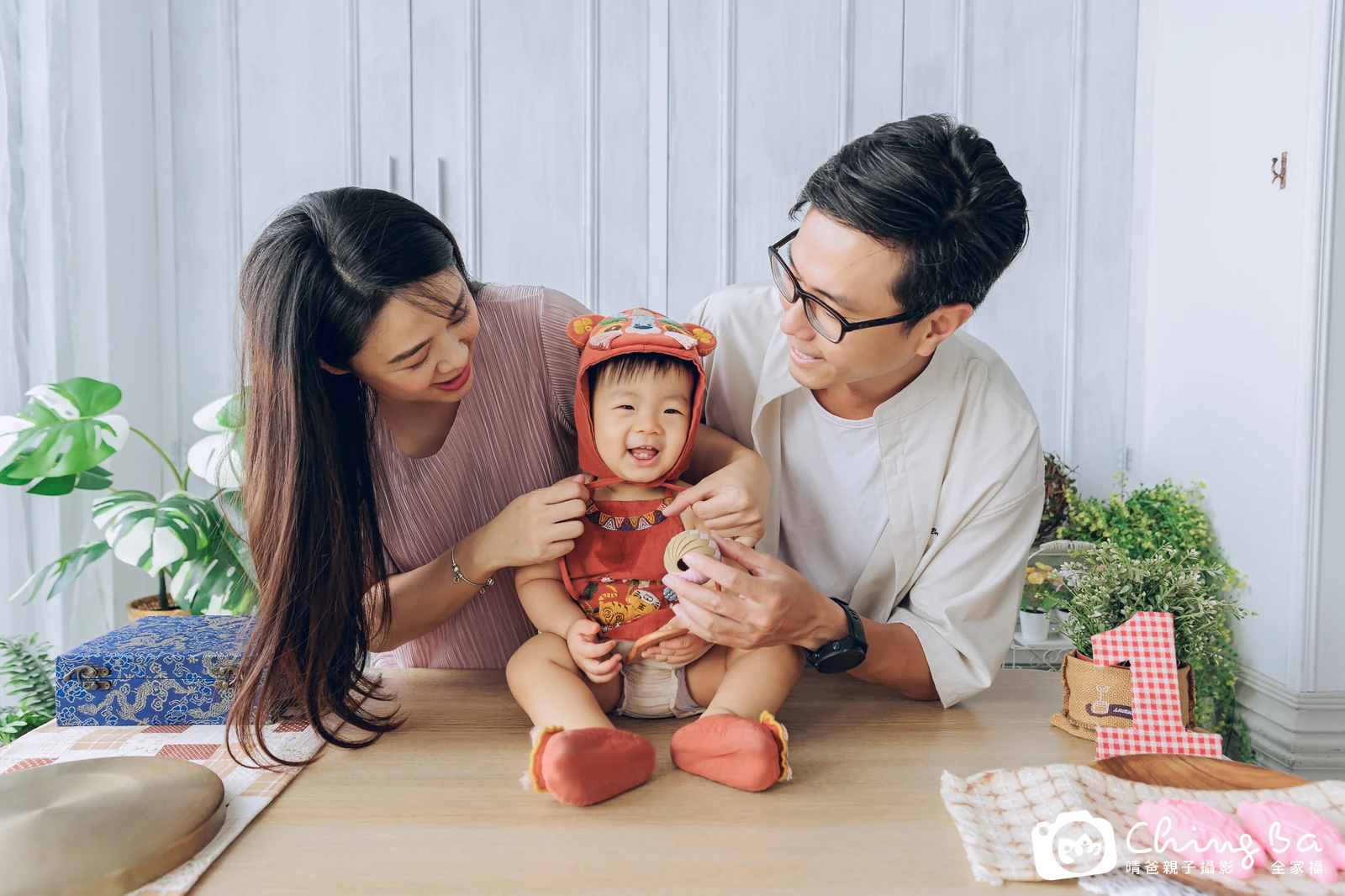 小謙的台中小家庭抓周拍攝現場