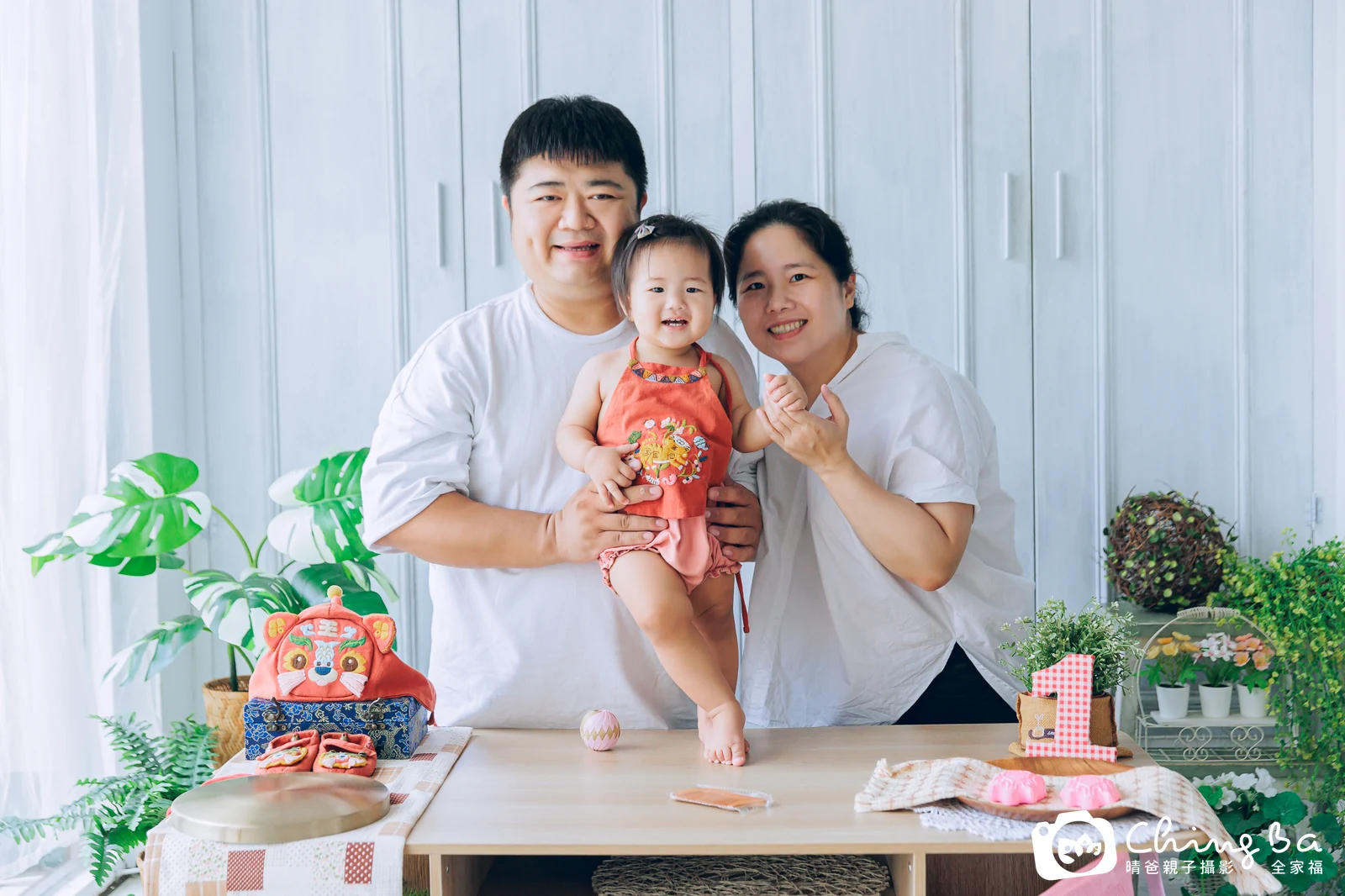 璿璿的台中小家庭抓周拍攝現場