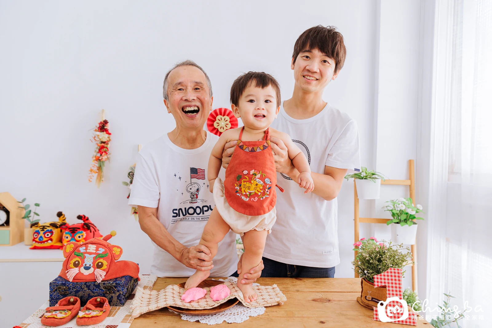 瑀的台中小家庭抓周拍攝現場
