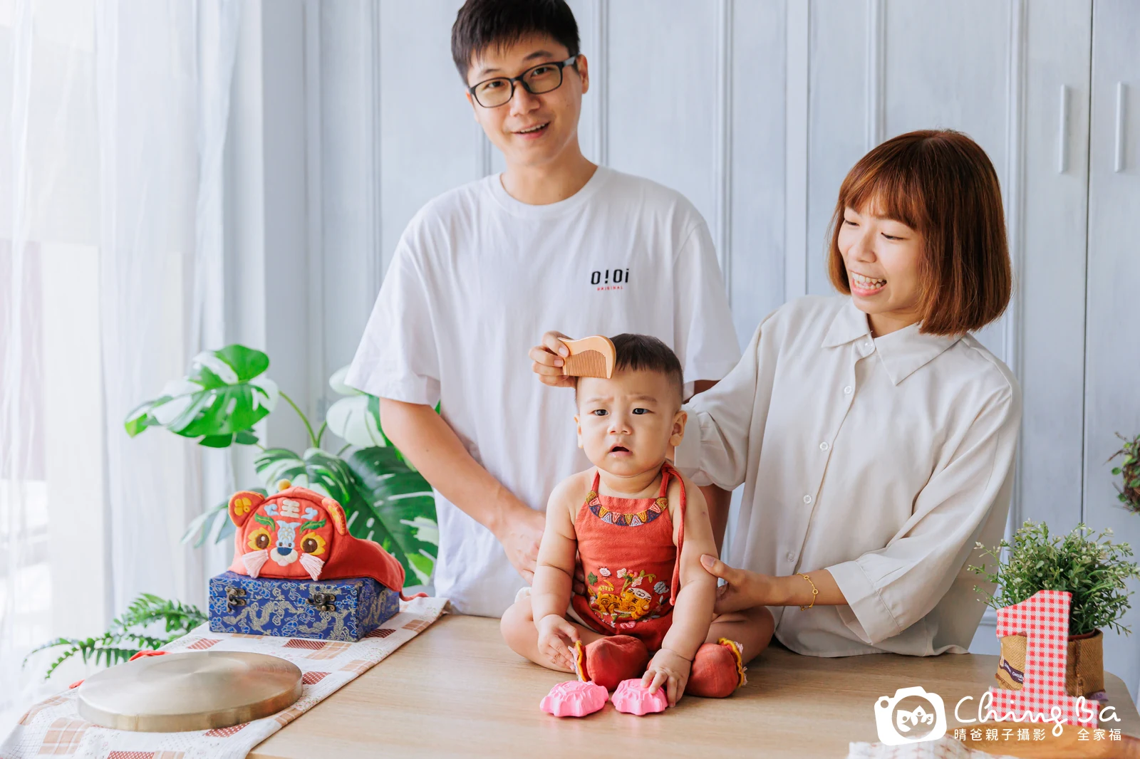 皓皓在台中拍小家庭抓周的珍貴一刻