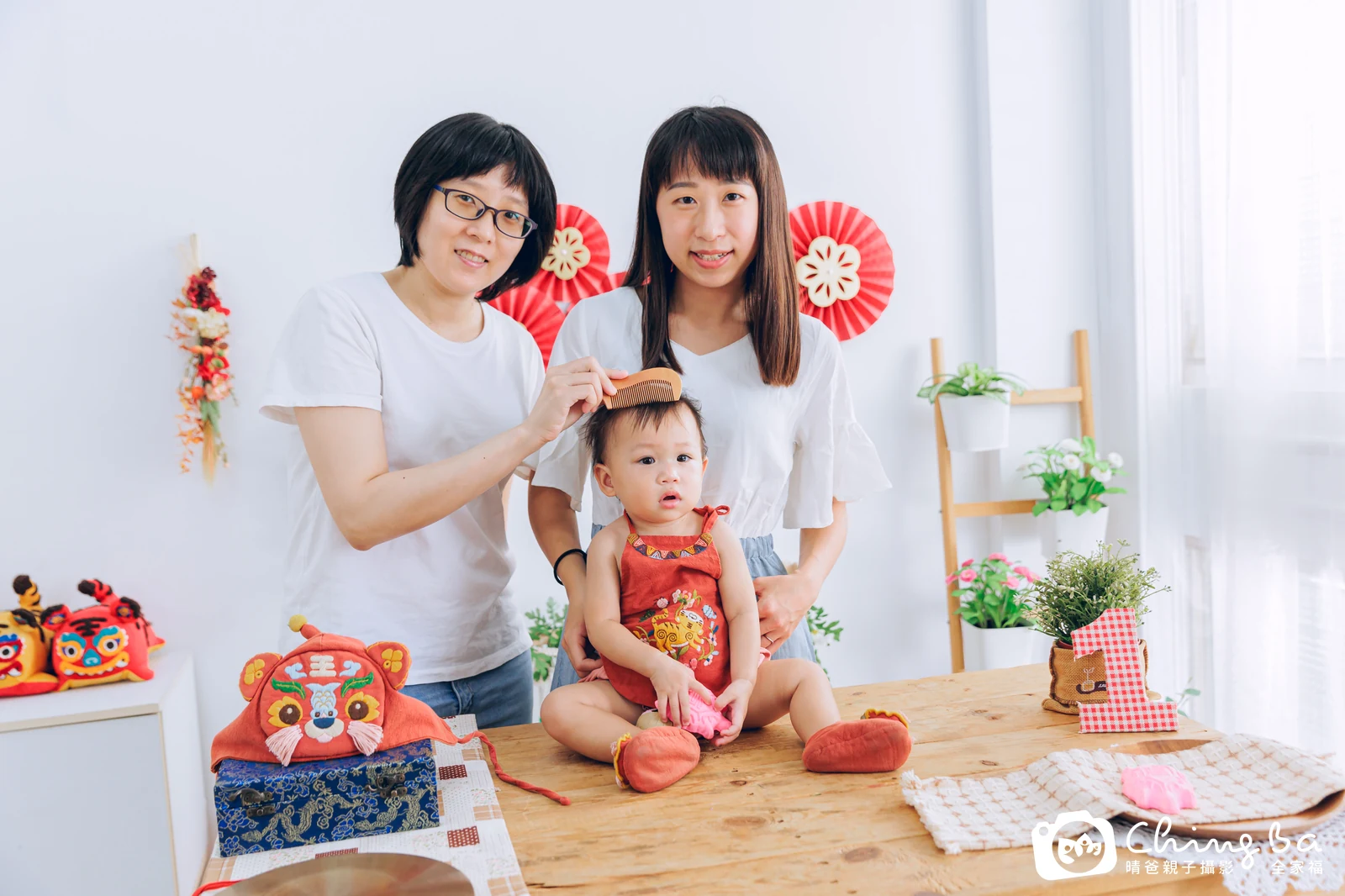 Mia的台中小家庭抓周拍攝現場