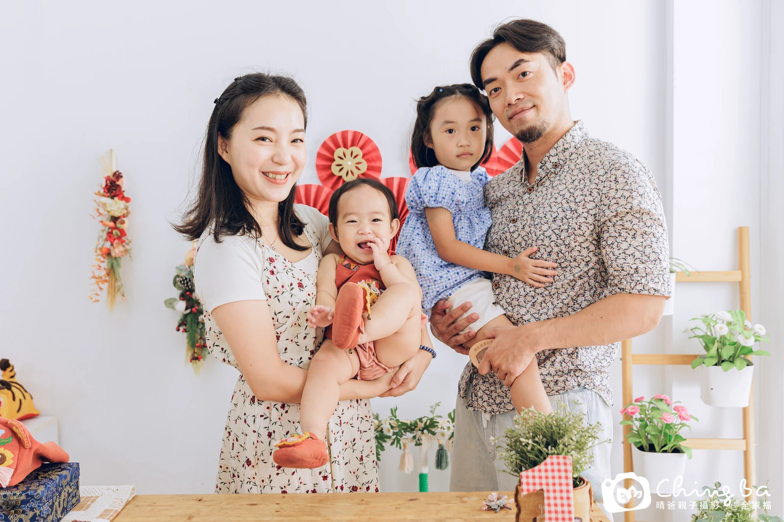 星星的台中小家庭抓周拍攝現場