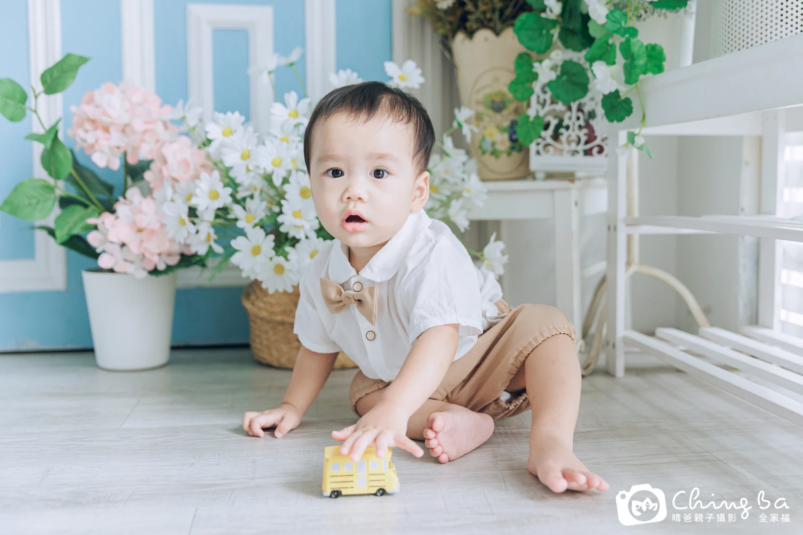 玄的台中小家庭抓周拍攝現場