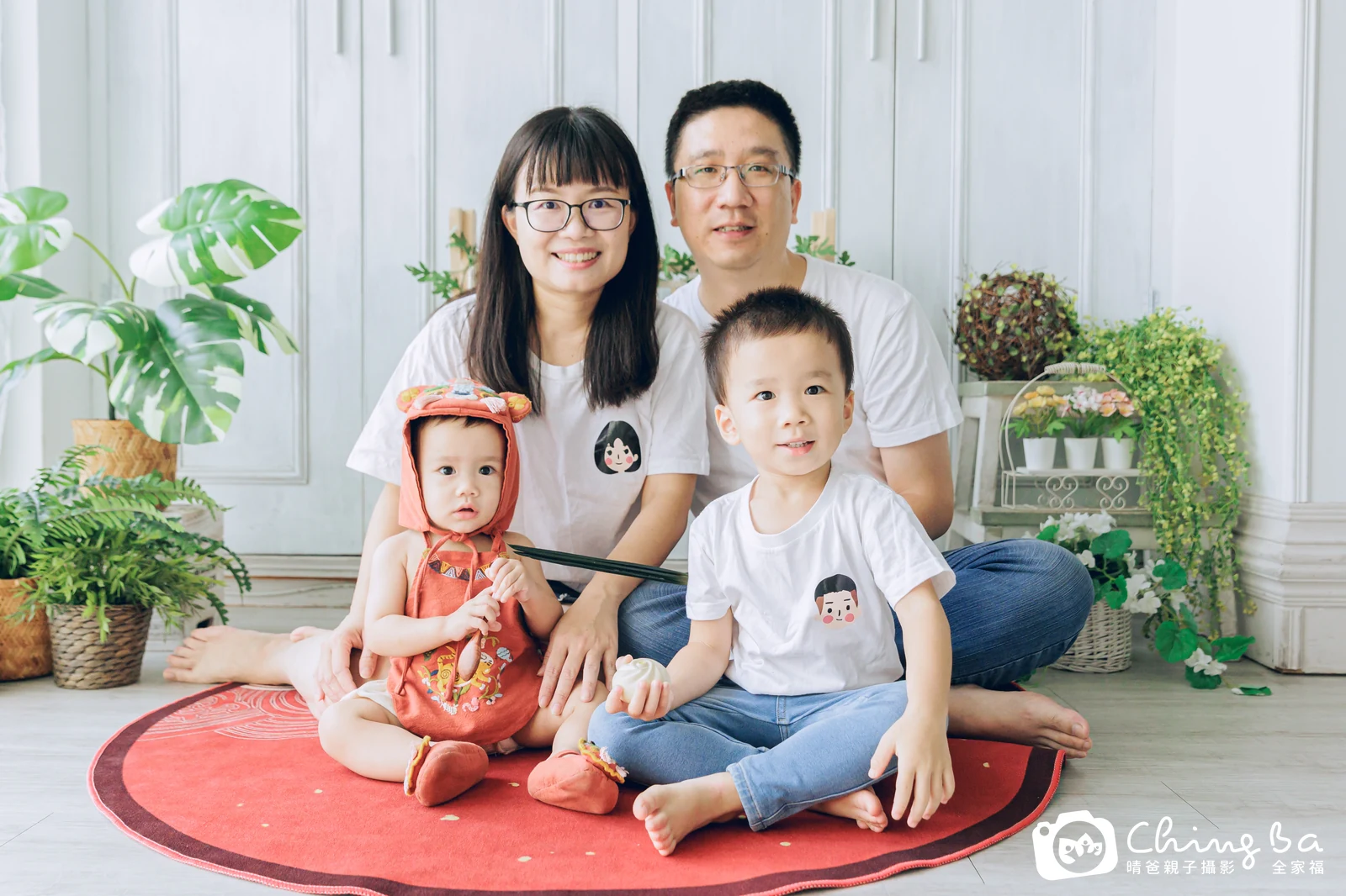 玄的台中小家庭抓周拍攝現場