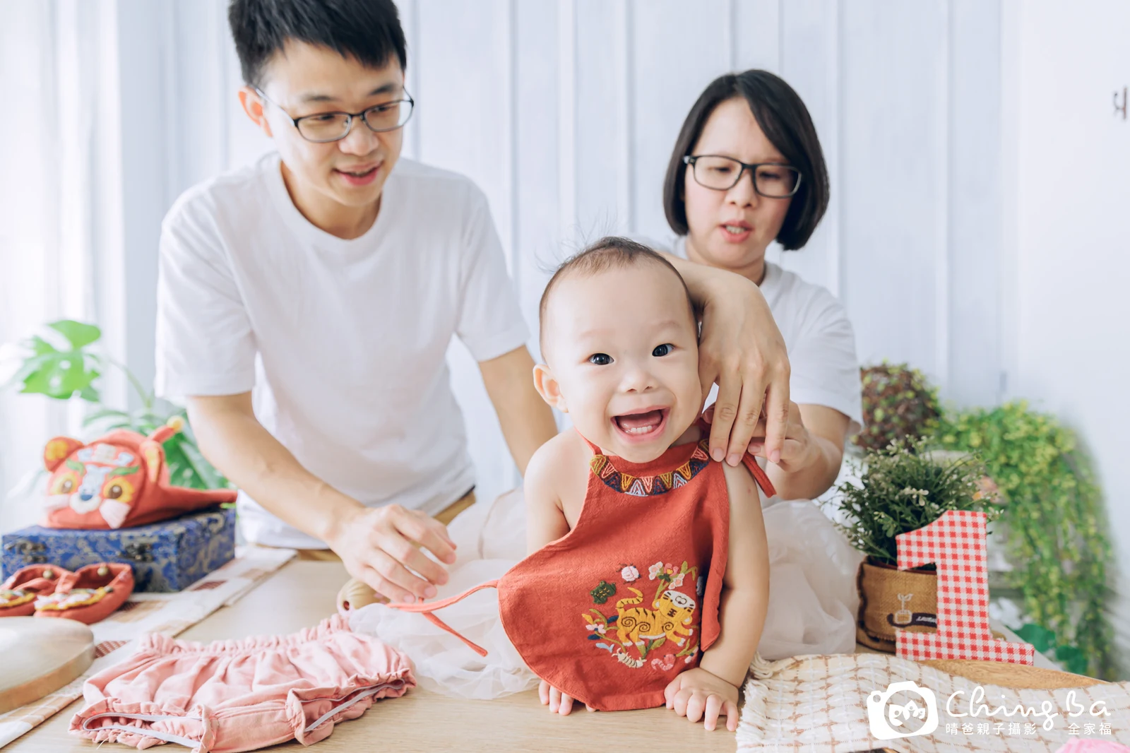 Mika的台中小家庭抓周拍攝現場