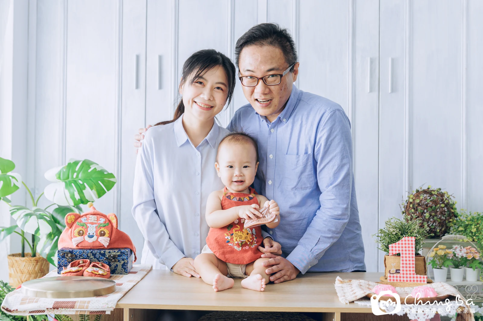 小波的台中小家庭抓周拍攝現場