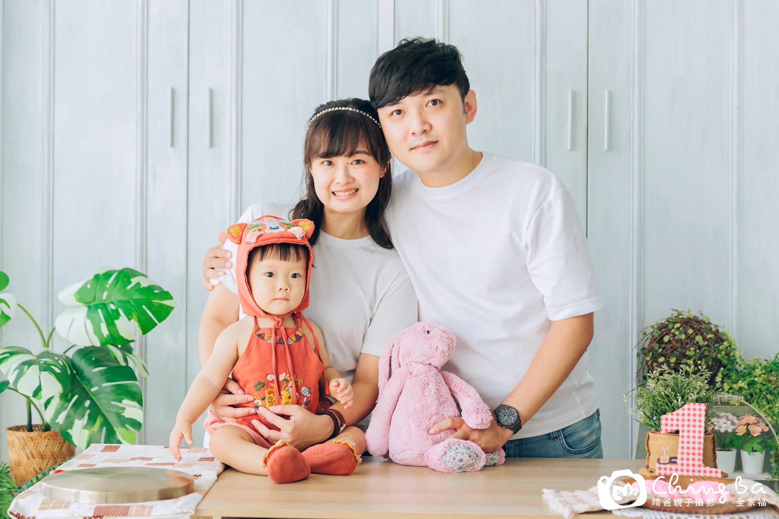 熊小妞的台中小家庭抓周拍攝現場