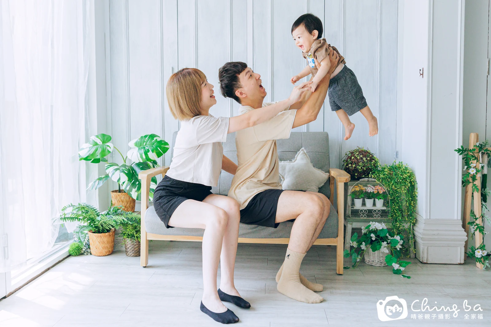 小米 1 歲寶貝 台中小家庭抓周紀念照｜晴爸親子攝影