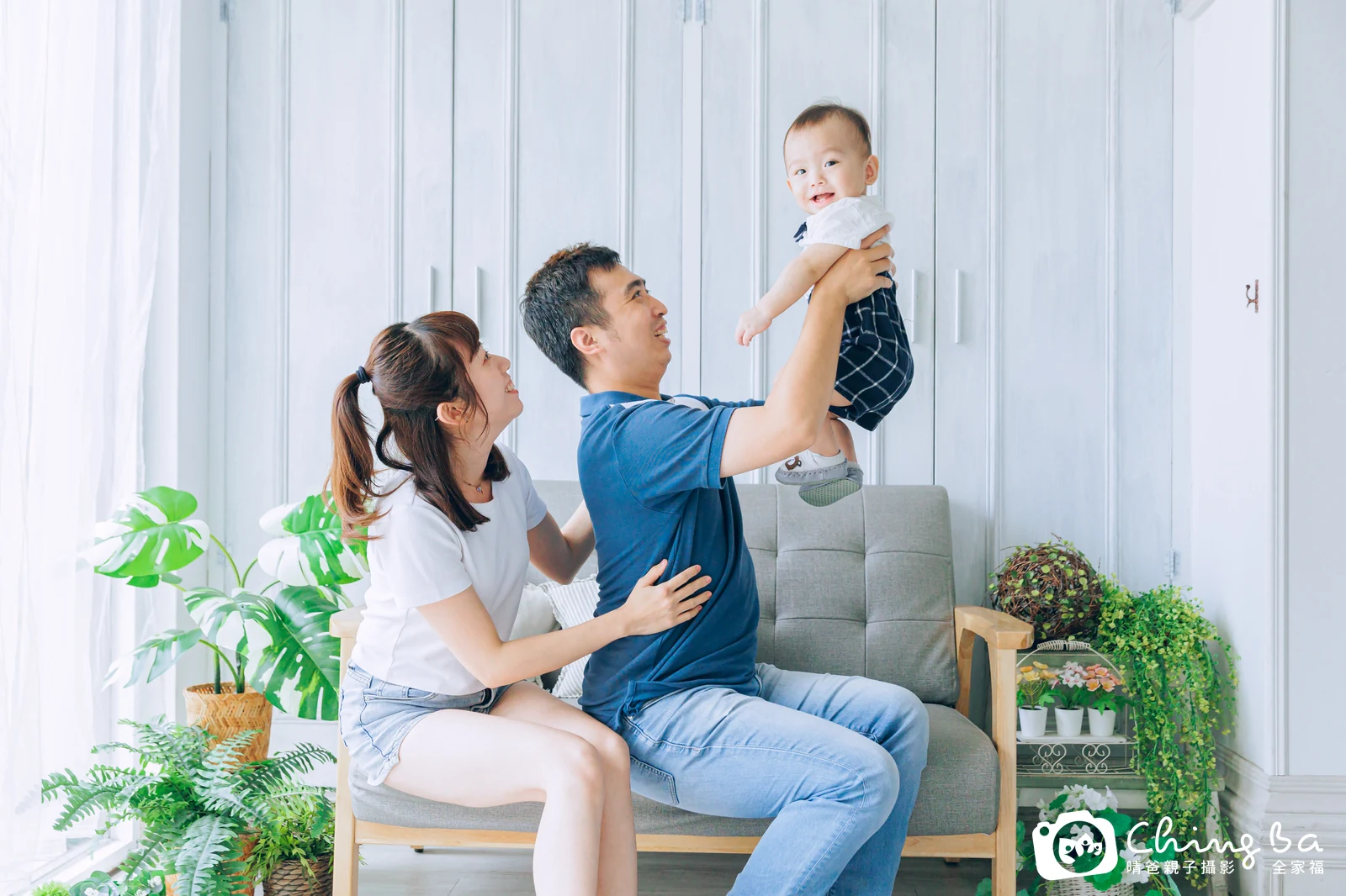 海綿 1 歲寶貝 台中小家庭抓周紀念照｜晴爸親子攝影