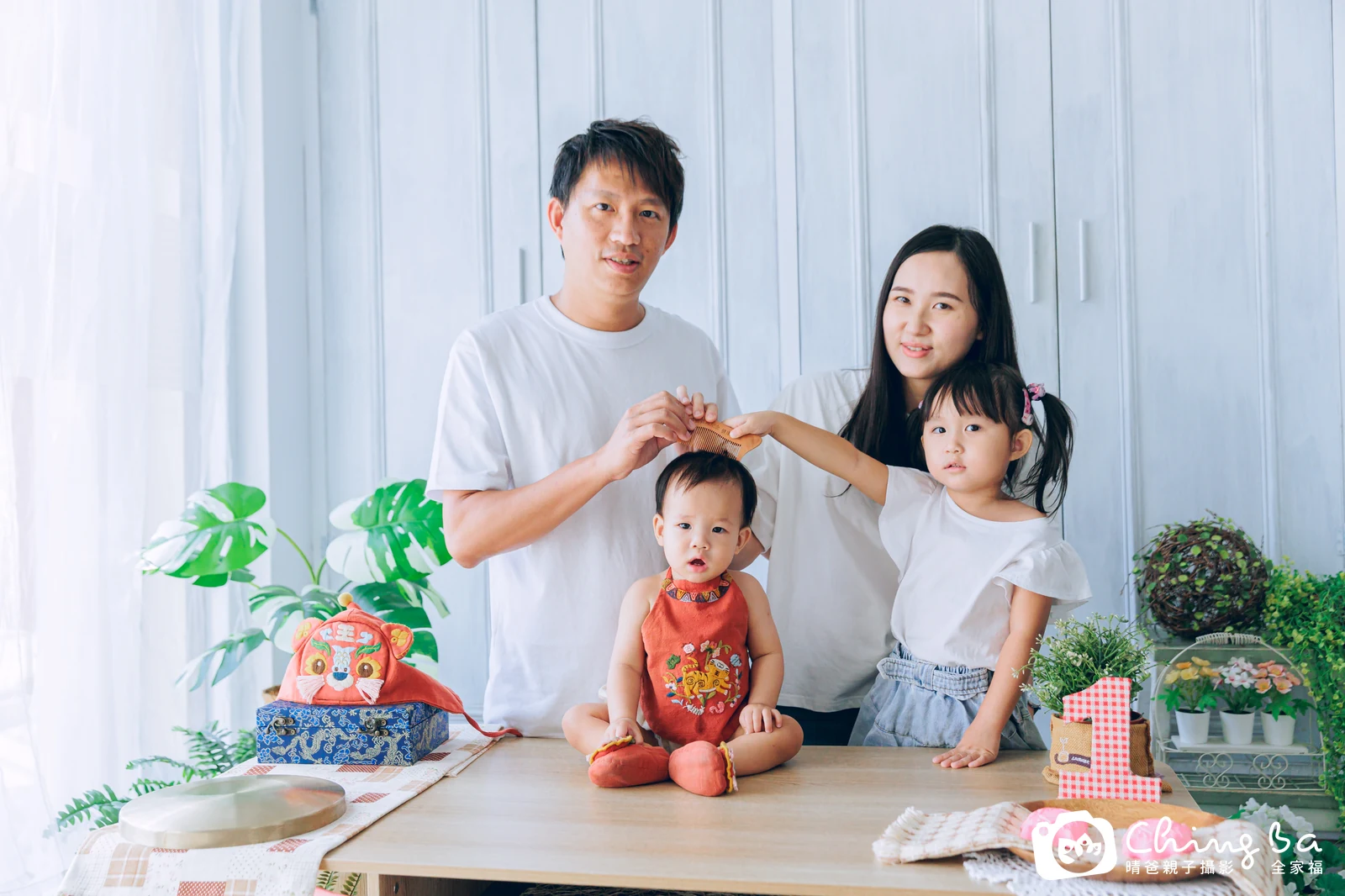 瑞瑞的台中小家庭抓周拍攝現場