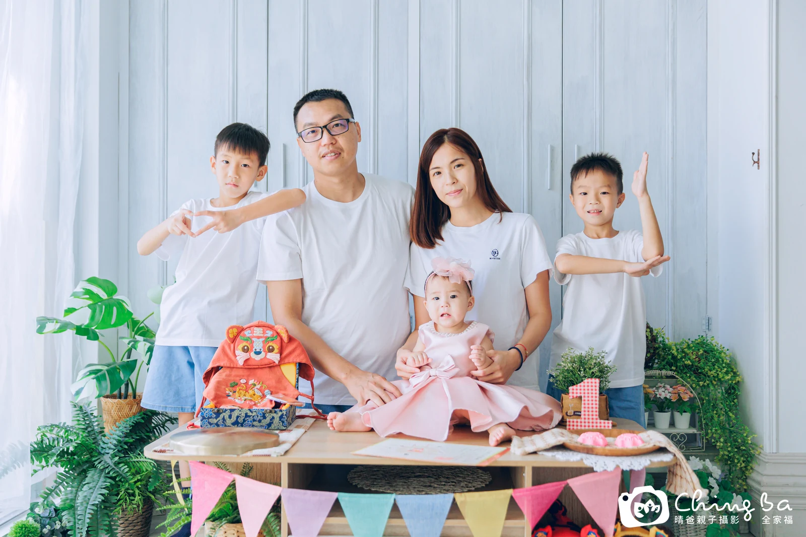 樂樂的台中小家庭抓周拍攝現場