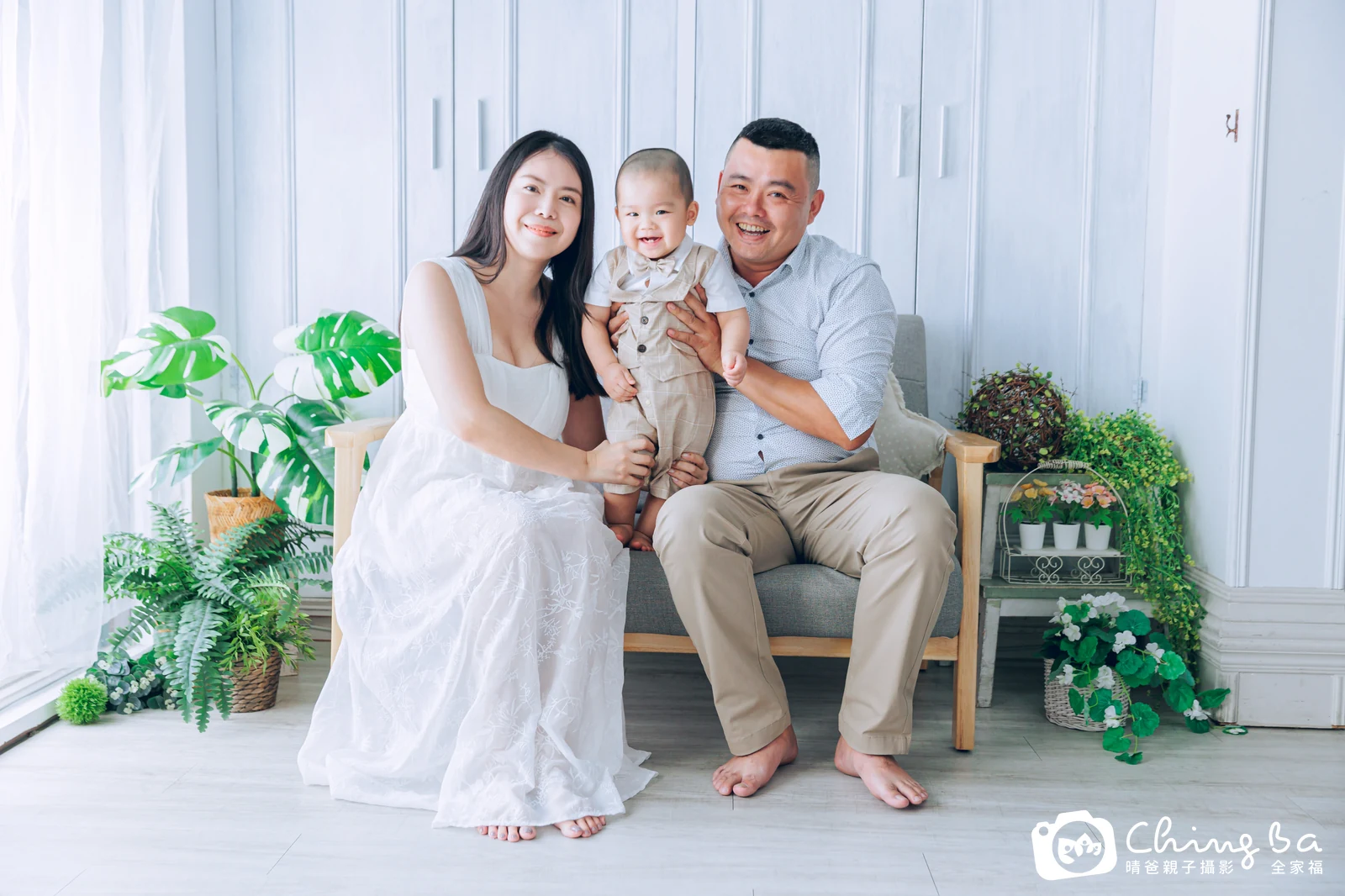 山 1 歲寶貝 台中小家庭抓周紀念照｜晴爸親子攝影