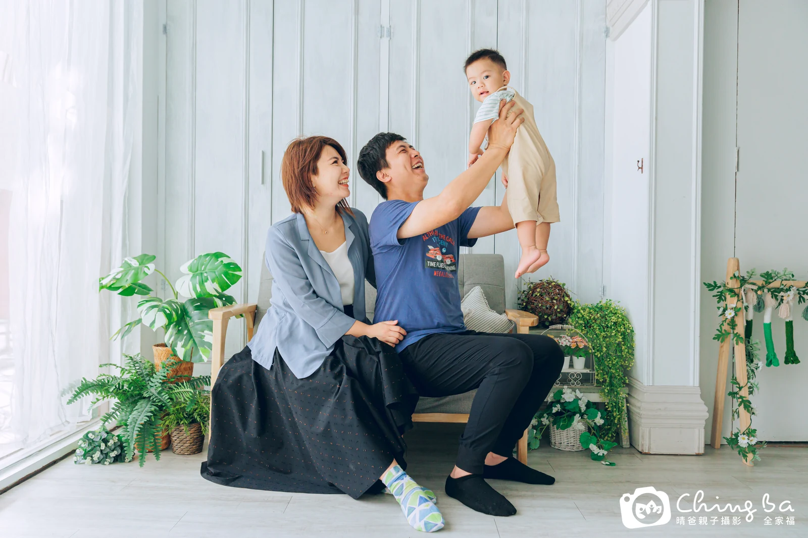 小哆哆 1 歲寶貝 台中小家庭抓周紀念照｜晴爸親子攝影