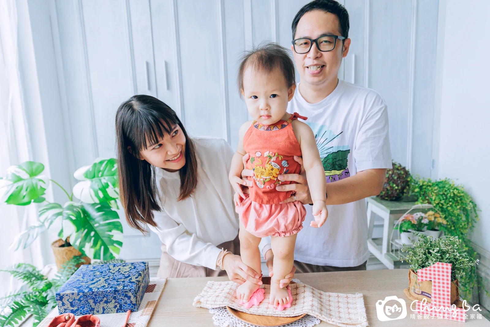 淇的台中小家庭抓周拍攝現場