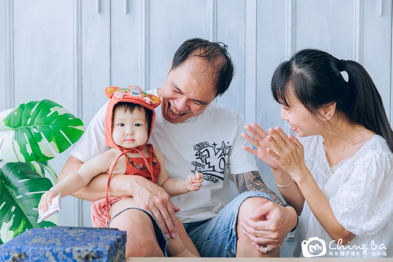 小妞妞的台中小家庭抓周拍攝現場