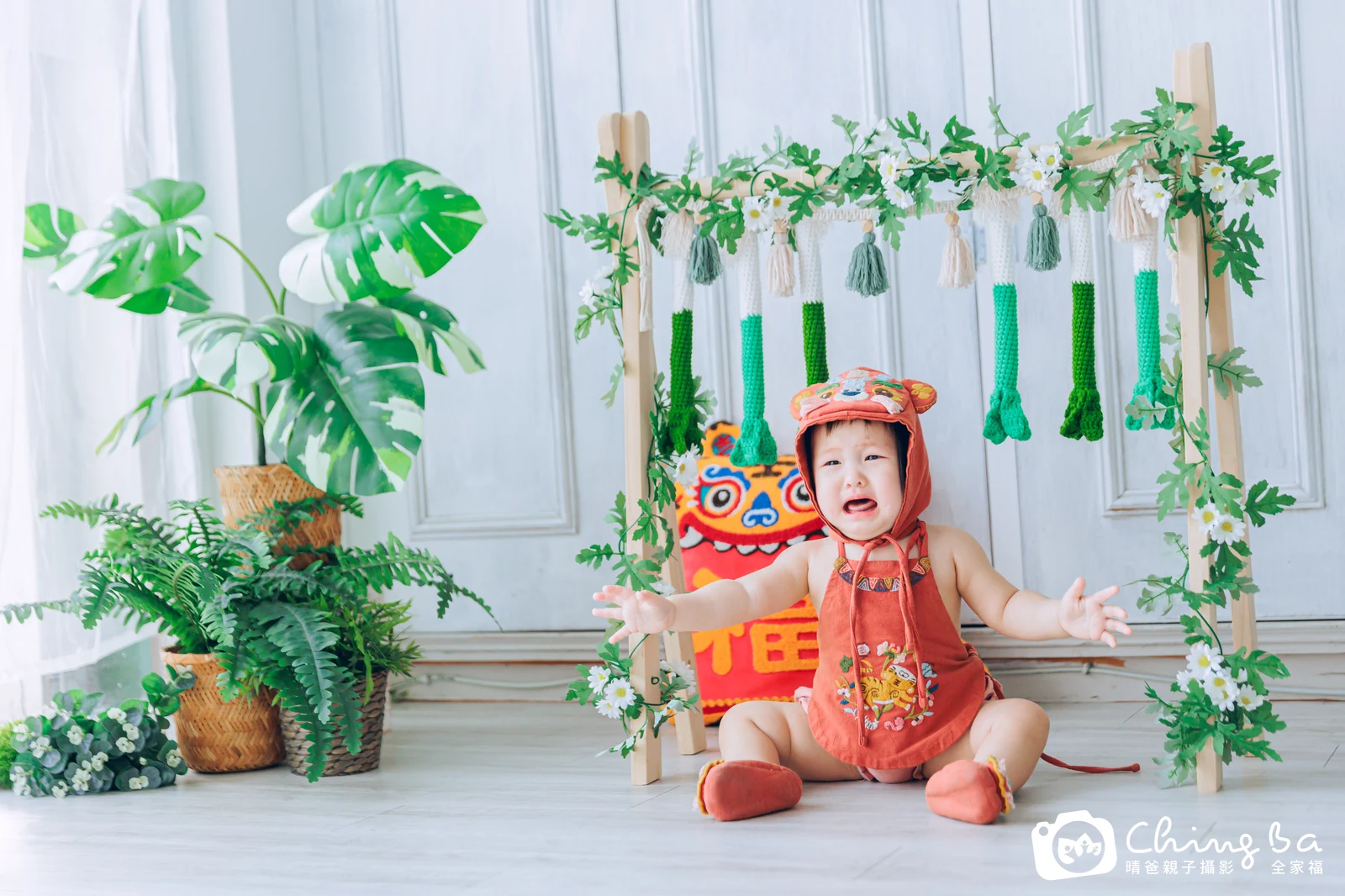 小妞妞在台中拍小家庭抓周的珍貴一刻