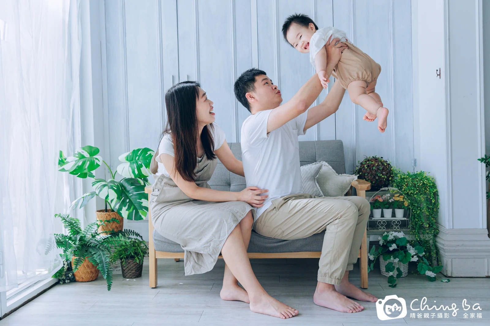 辰辰 1 歲寶貝 台中小家庭抓周紀念照｜晴爸親子攝影