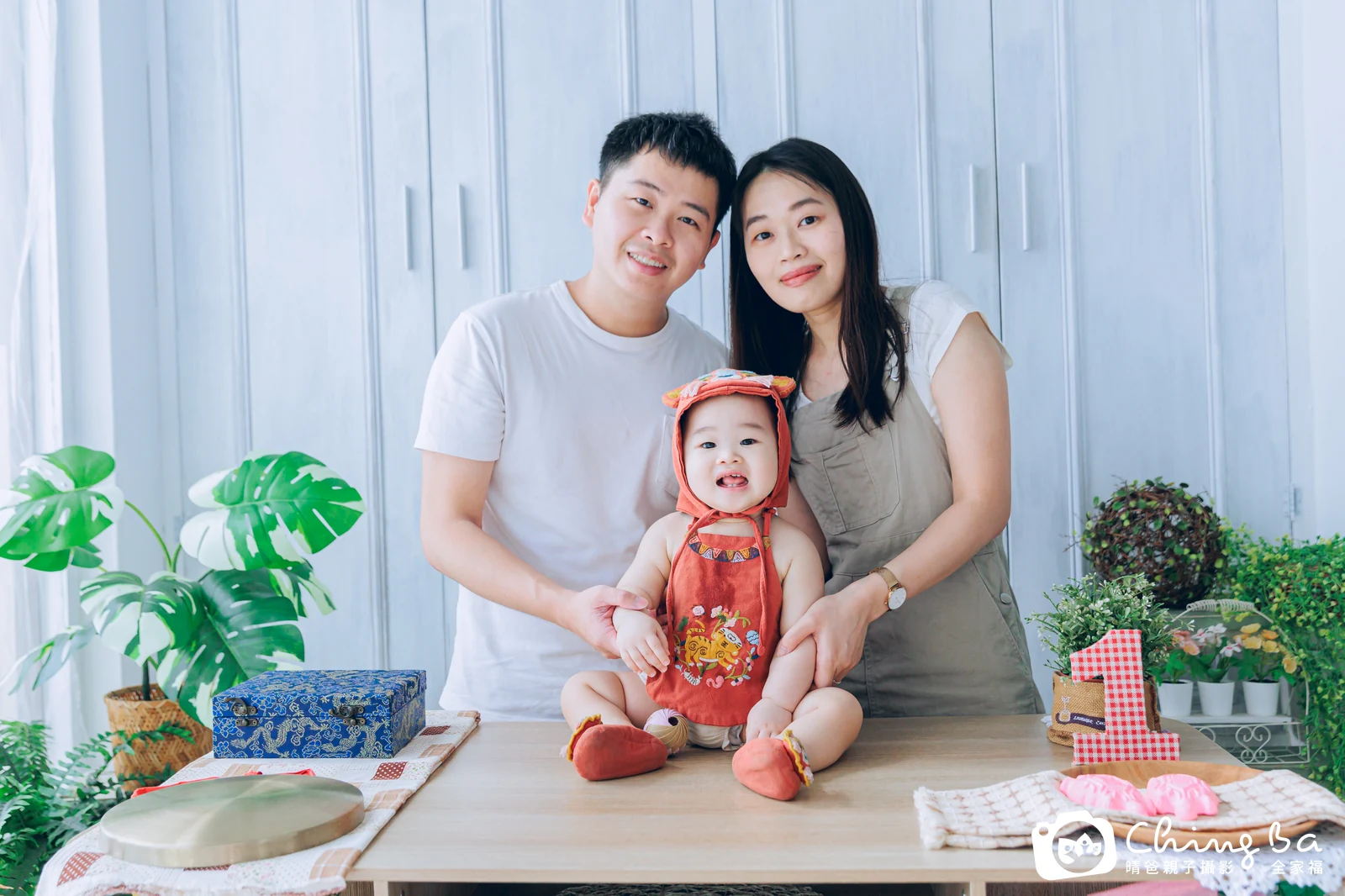 辰辰的台中小家庭抓周拍攝現場