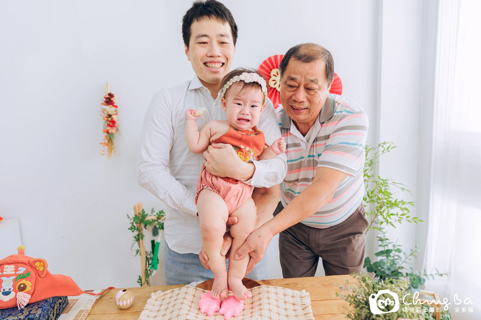 晴晴的台中小家庭抓周拍攝現場