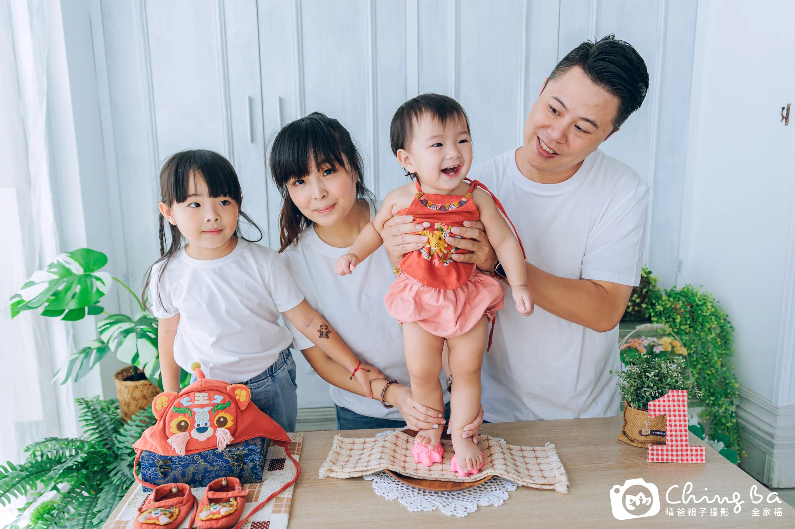 Yuna的台中小家庭抓周拍攝現場