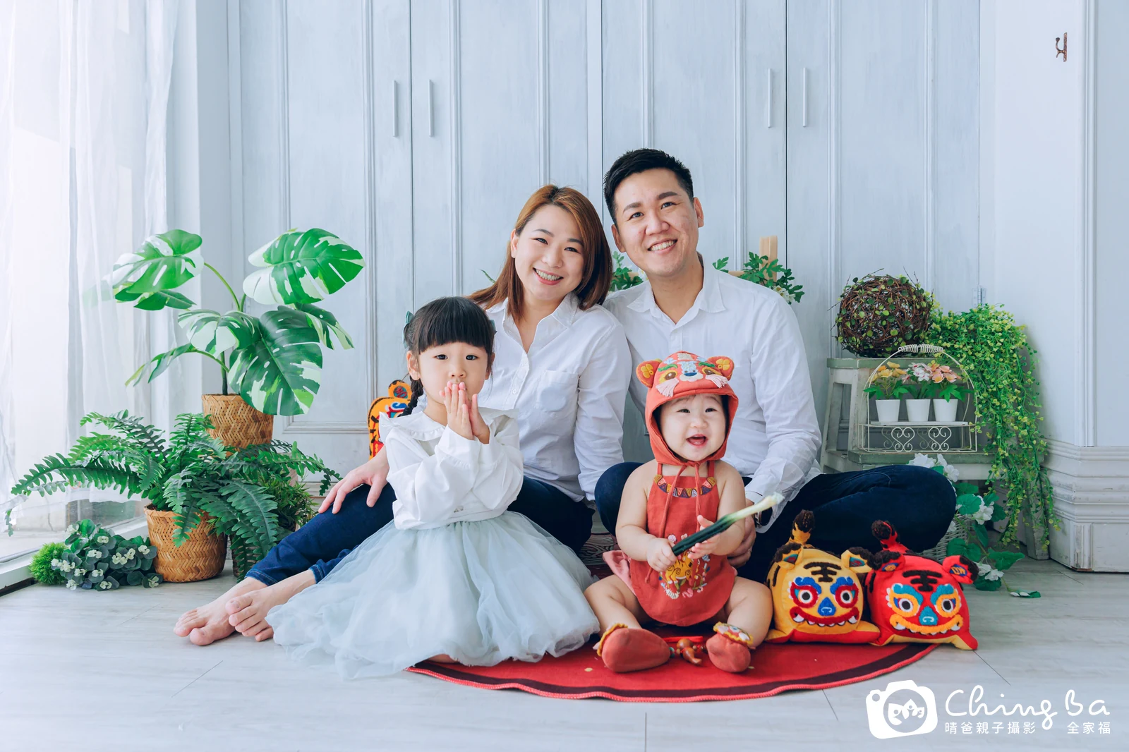 羽的台中小家庭抓周拍攝現場