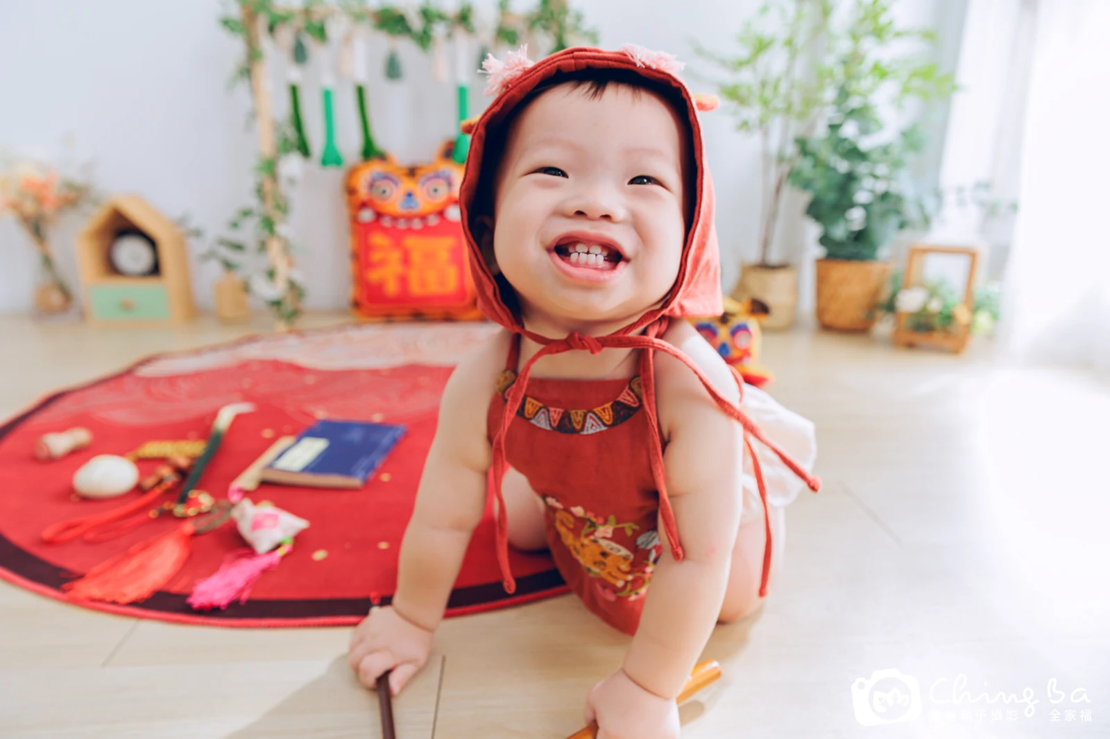 小老虎的抓周時光——晴爸親子攝影